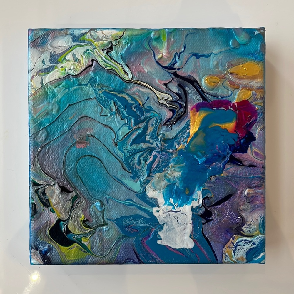 5” x  5” Acrylic Painting for Home Decor 🌊